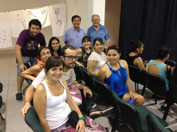 Varios miembros tanto de "Palacio" como de "Los Alegres" que acudieron al Concierto