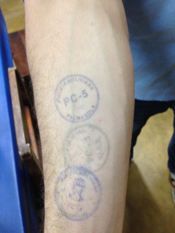Estos eran los 3 sellos que llevaba en mi brazo