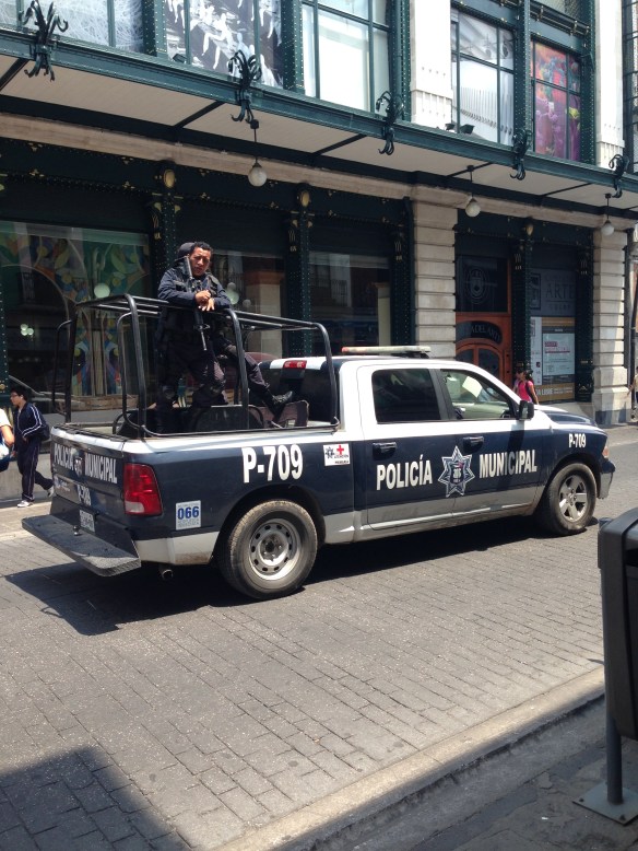 La Policía Municipal patrullando Puebla