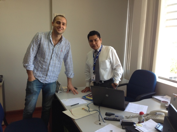 Con Germán Gallardo Rodríguez (Administrador Regional de Recursos Humanos) de Banco Fortaleza