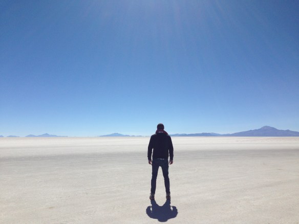 Yo en el epicentro del Salar
