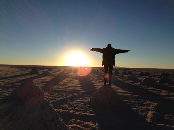 Y más típicas fotos. Aquí emulando la película de "Titanic" pero sin chica y sin mar