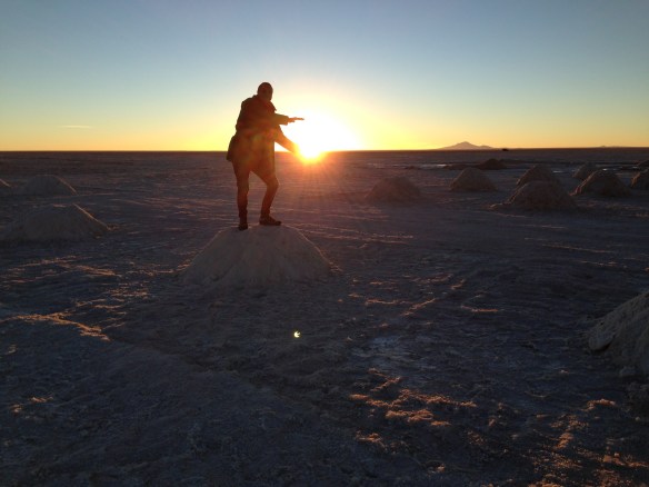 Haciendo las típicas fotos...