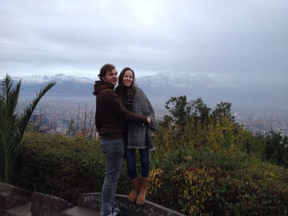 Juan y Bea en el cerro de San Cristóbal