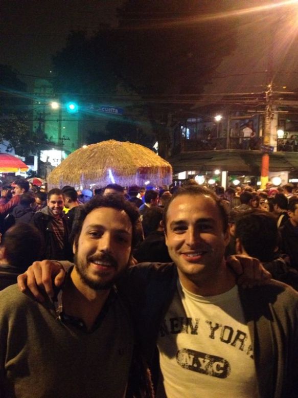 Con Guille en Vila Madalena